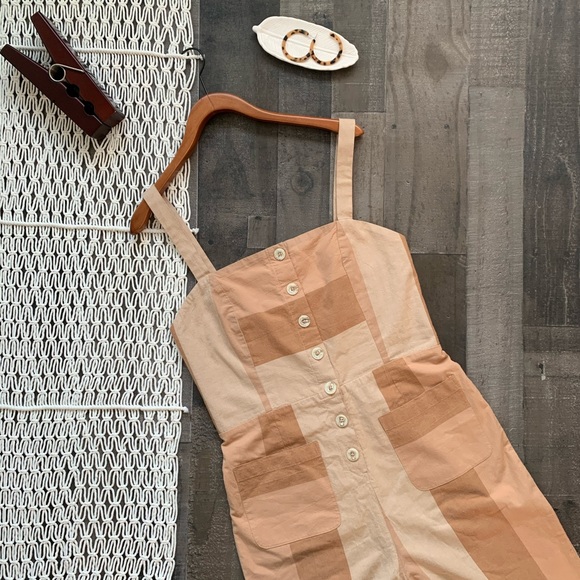 Free People Pants - Free People Color Block Jumpsuit Oversized Pockets